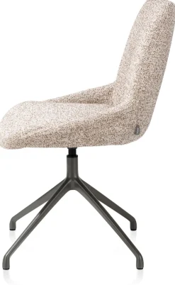 Mats, eetkamerstoel - draaibaar - grafiet - Luton - koper