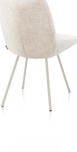 Mats, eetkamerstoel - 4-pootjes - creme - Luton - Creme