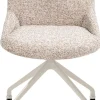 Mats, eetkamerstoel - wielen - creme - Luton - koper