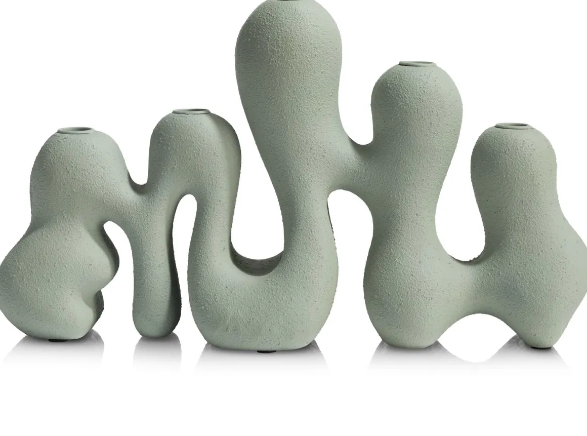 Mees kandelaar H25cm in kleur Groen shop je bij COCOmaison