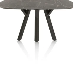 MINATO bartafel - ovaal - 150 x 105 cm (h: 92 cm) - marmerlook