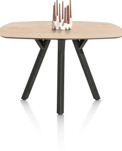 MINATO bartafel - ovaal - 150 x 105 cm (h: 92 cm) - eiken look