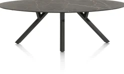 MINATO eetkamertafel - ellips - 240 x 110 cm - marmerlook