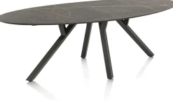 MINATO eetkamertafel - ellips - 240 x 110 cm - marmerlook