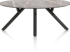 MINATO eetkamertafel - ellips - 210 x 105 cm - lichtgrijs