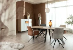 MINATO eetkamertafel - ovaal - 240 x 110 cm - eiken look