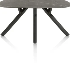 MINATO eetkamertafel - ovaal - 200 x 105 cm - marmerlook