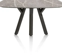 MINATO eetkamertafel - ovaal - 150 x 105 cm - lichtgrijs