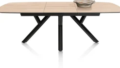 MINATO uitschuiftafel - ovaal - 180 (+ 60) x 110 cm - eiken look