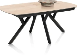 MINATO uitschuiftafel - ovaal - 180 (+ 60) x 110 cm - eiken look