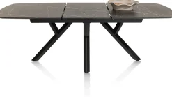 MINATO uitschuiftafel - ovaal - 180 (+ 60) x 110 cm - marmerlook