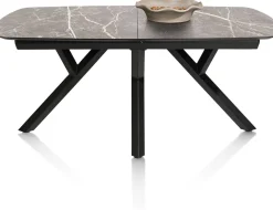 MINATO uitschuiftafel - ovaal - 180 (+ 60) x 110 cm - lichtgrijs