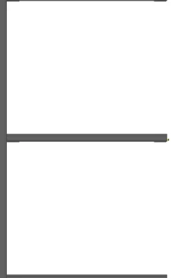 Modulo aanbouwrek in metaal 45 cm, 2 nivo's - XOOON