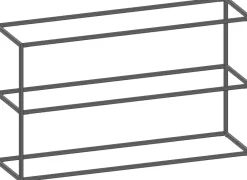 Modulo basisrek in metaal 135 cm, 2 nivo's - XOOON