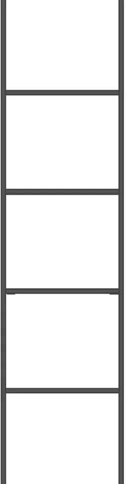 Modulo basisrek in metaal 45 cm, 5 nivo's - XOOON