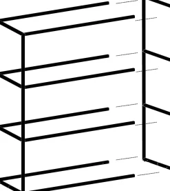 Modulo basisrek in metaal 90 cm, 3 nivo's - XOOON