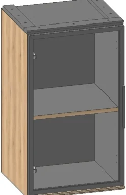 Modulo kast in naturel 45 cm met 1 glasdeur - XOOON