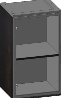 Modulo kast in onyx 45 cm met 1 glasdeur - XOOON