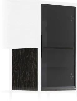 Modulo kast in onyx 45 cm met 1 glasdeur - XOOON