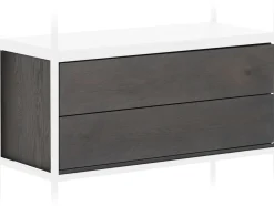Modulo kast in onyx 90 cm met 2 laden - XOOON