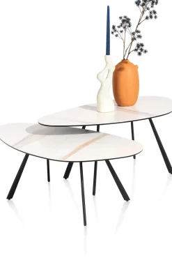 Montello hoge salontafel met keramiek blad 94x49cm