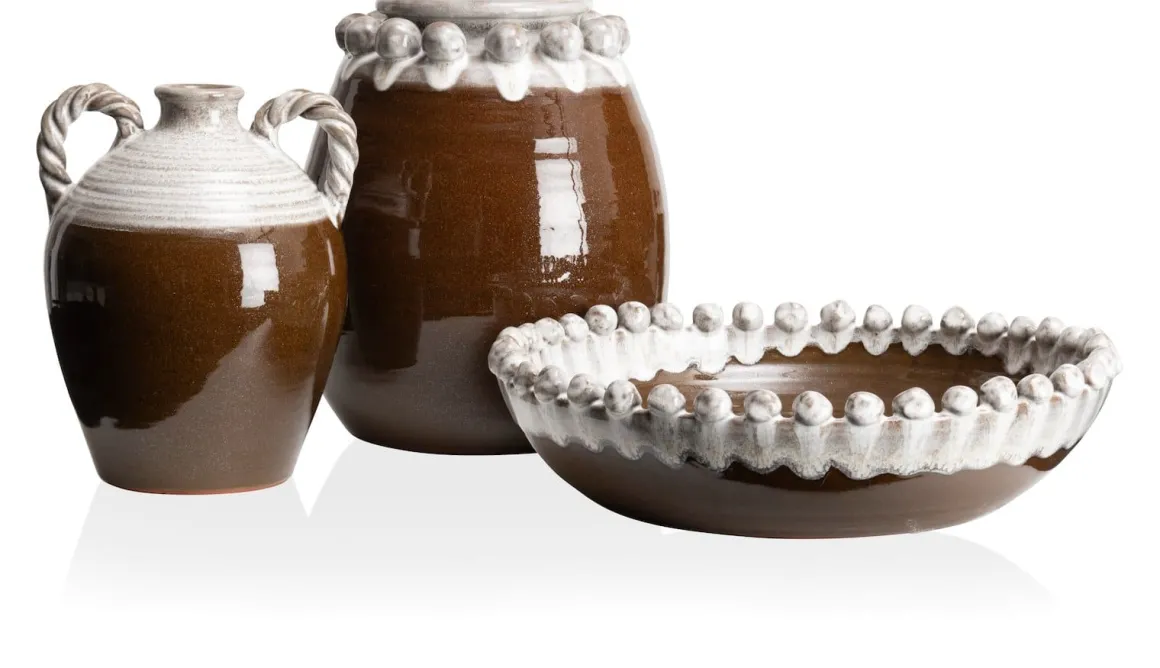 Nera vaas (H26cm) in de kleur Bruin - COCOmaison