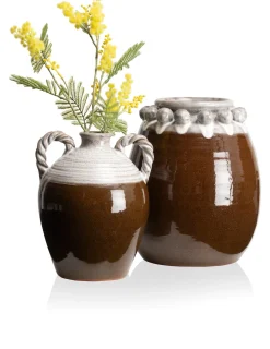 Nera vaas (H31cm) in de kleur Bruin - COCOmaison