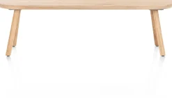 Niora, bank 160x43cm - massief eiken - houten pootjes - inclusief kussen