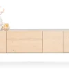 NIORA dressoir 240 cm - 3-deuren + 2-laden - naturel eiken