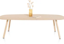 NIORA eetkamertafel 210 x 110 cm - deens ovaal - naturel eiken
