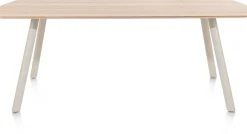 NIORA eetkamertafel 210 x 100 cm - rechthoek - zijdegrijs