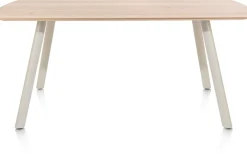 NIORA eetkamertafel 180 x 100 cm - rechthoek - zijdegrijs