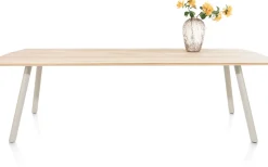 NIORA eetkamertafel 270 x 100 cm - rechthoek - zijdegrijs