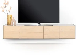 NIORA lowboard 210 cm - 3-deuren + 2-laden - naturel eiken