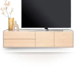 NIORA lowboard 170 cm - 2-deuren + 2-laden - naturel eiken