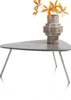 NIORA salontafel 85 x 77 cm - HPL marmer licht grijs