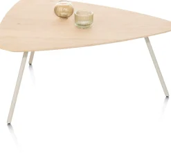 NIORA salontafel 85 x 77 cm - eiken fineer - zijdegrijs