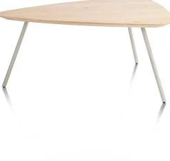 NIORA salontafel 85 x 77 cm - eiken fineer - zijdegrijs