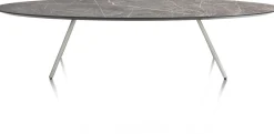 NIORA salontafel 150 x 50 cm - HPL marmer licht grijs