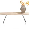 NIORA salontafel 150 x 50 cm - eiken fineer - grafiet