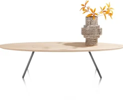 NIORA salontafel 150 x 50 cm - eiken fineer - grafiet