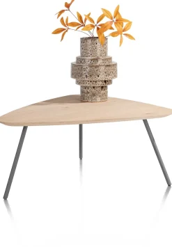 NIORA salontafel 85 x 77 cm - eiken fineer - grafiet