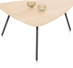 NIORA salontafel 85 x 77 cm - eiken fineer - grafiet