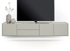 NOON lowboard 210 cm - 3-deuren + 2-laden - zijdegrijs