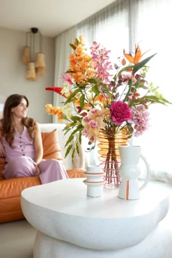 Nora kandelaar H15cm in de kleur Multi Color - COCOmaison