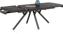 Novello, uitschuiftafel 200 (+ 78) x 100 cm - Primo Laminato marble - Onyx