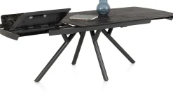 Novello, uitschuiftafel 200 (+ 78) x 100 cm - Primo Laminato marble - Onyx