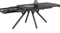 Novello, uitschuiftafel 200 (+ 78) x 100 cm - Primo Laminato marble - Onyx