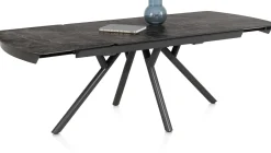 Novello, uitschuiftafel 200 (+ 78) x 100 cm - Primo Laminato marble - Onyx