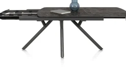 Novello, uitschuiftafel 200 (+ 78) x 100 cm - Primo Laminato marble - Onyx